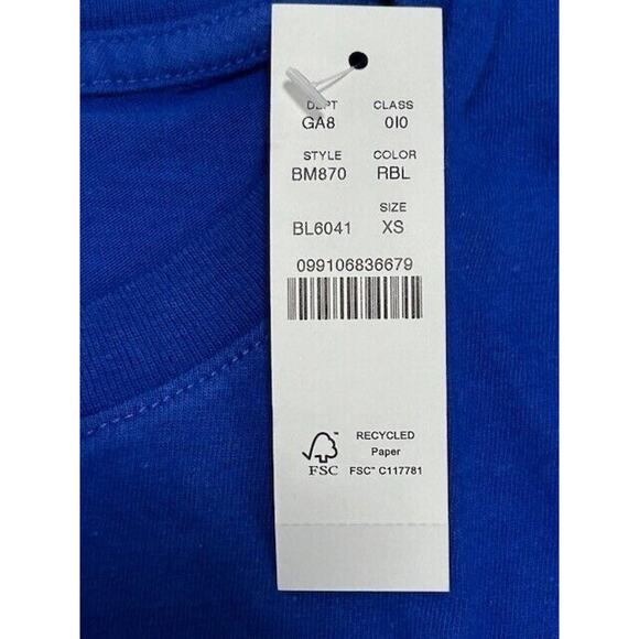 J. Crew Aspen Broken-In Jersey T-Shirt Crew Neck Graphic Print Blue Size XS NEW - Picture 5 of 7